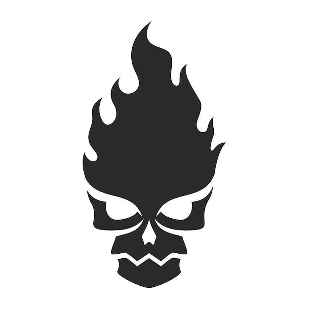 Skull logo icon vector