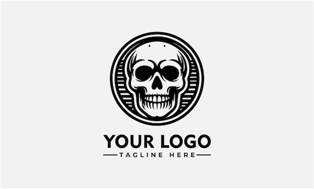 Skull logo ideaal voor kleding web en meer Dit slanke schedel logo is perfect