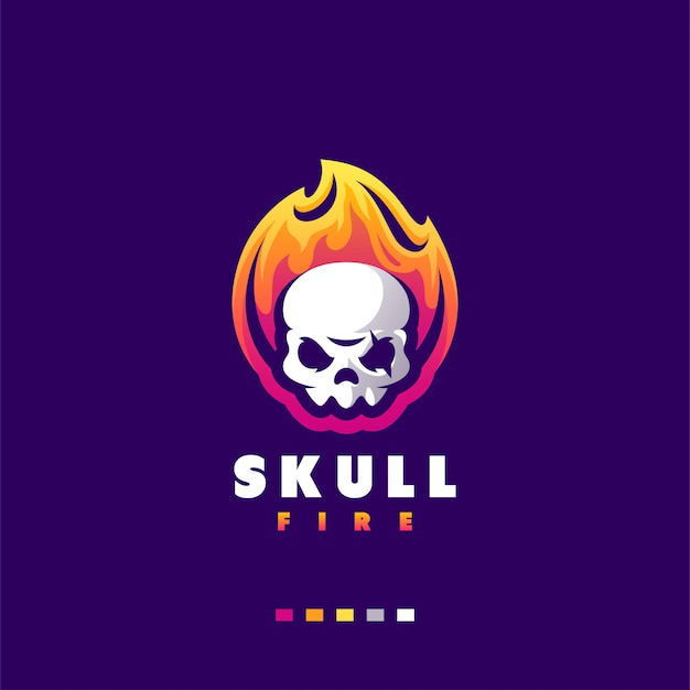Skull logo-ontwerp voor gaming esports