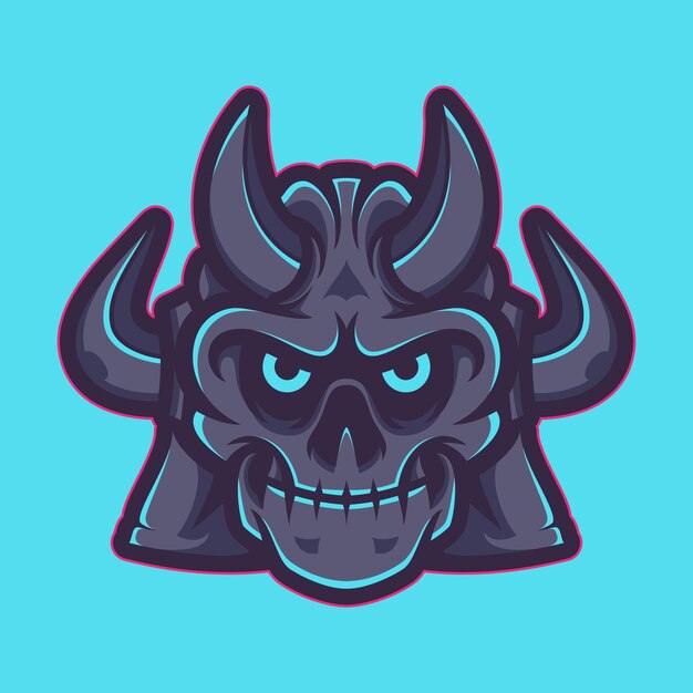 Skull mascot illustration for game