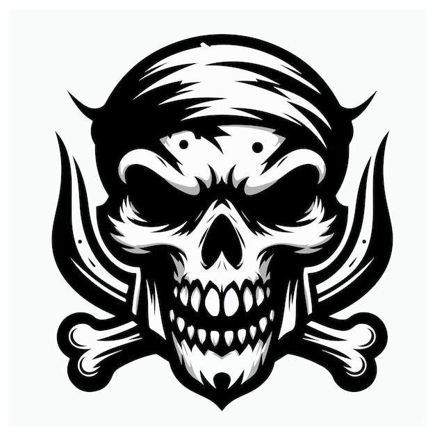 skull mascot logo icon Design