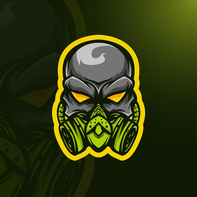 Skull mask logo