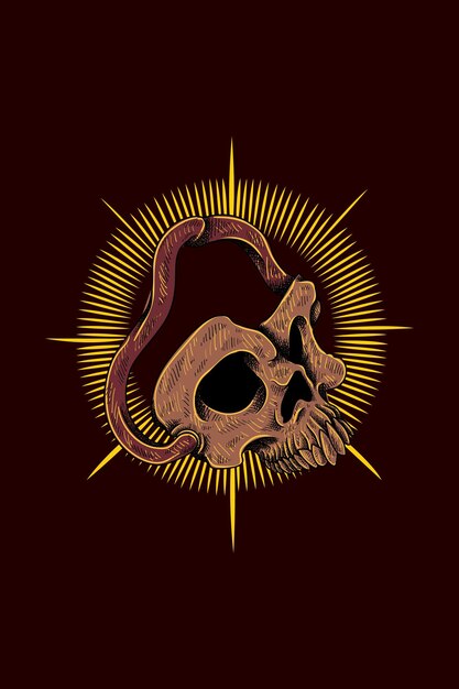 Skull mask vector illustration