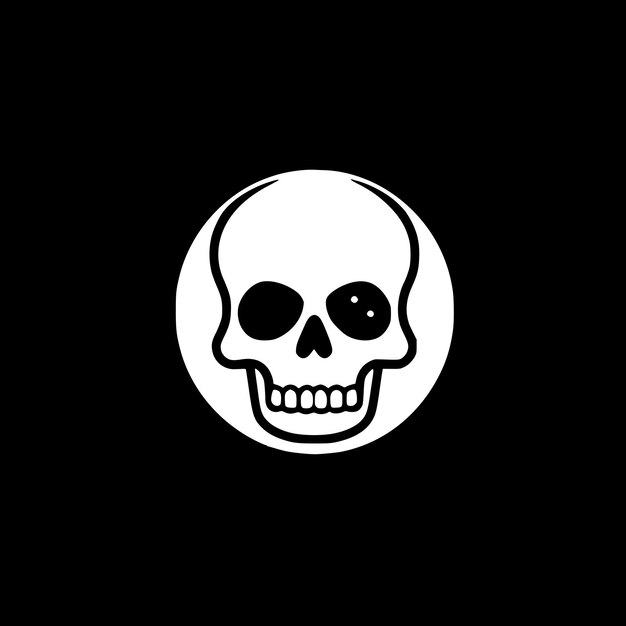 벡터 skull minimalist and simple silhouette vector illustration