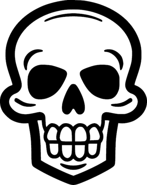 Skull Minimalist en Simple Silhouette Vector illustratie