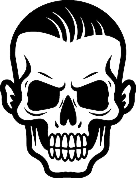 Skull Minimalist en Simple Silhouette Vector illustratie