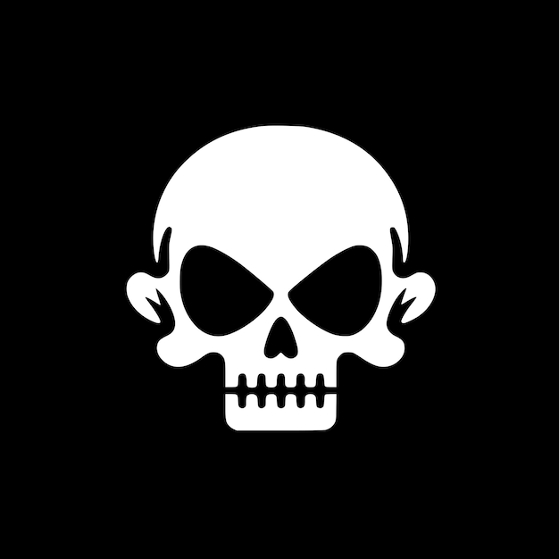 Skull Minimalist and Flat Logo Vector illustration