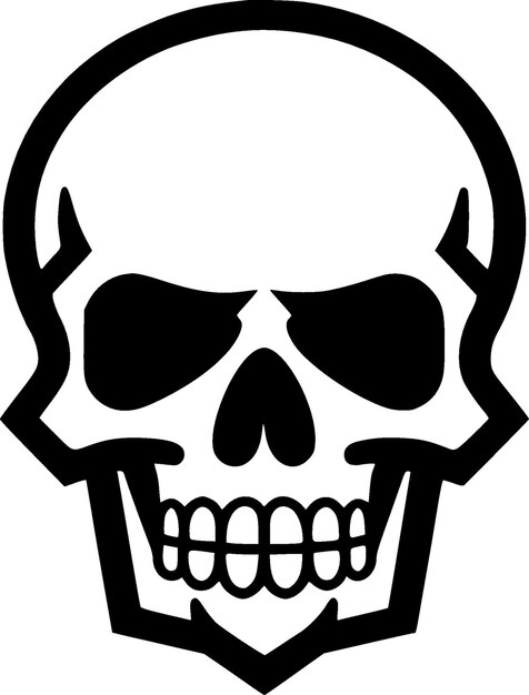 Vector skull minimalist and simple silhouette vector illustration