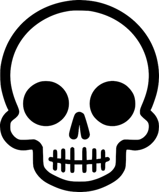 Skull Minimalist and Simple Silhouette Vector illustration