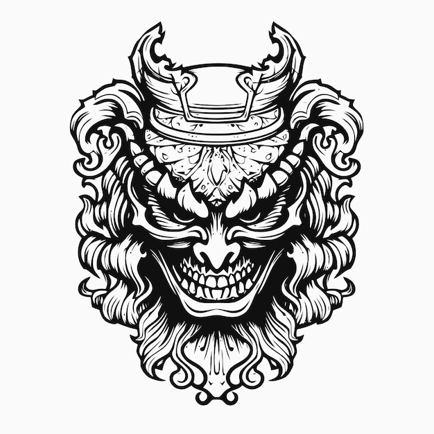 Vector skull monster illustration