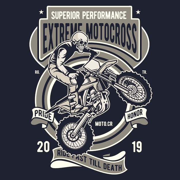 Skull motocross