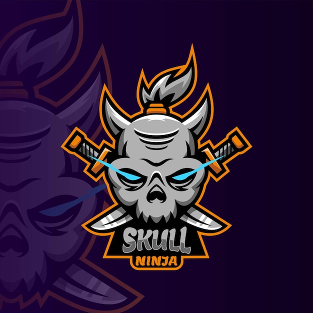 Skull Ninjacdresports logo cool and unique Skull Ninja