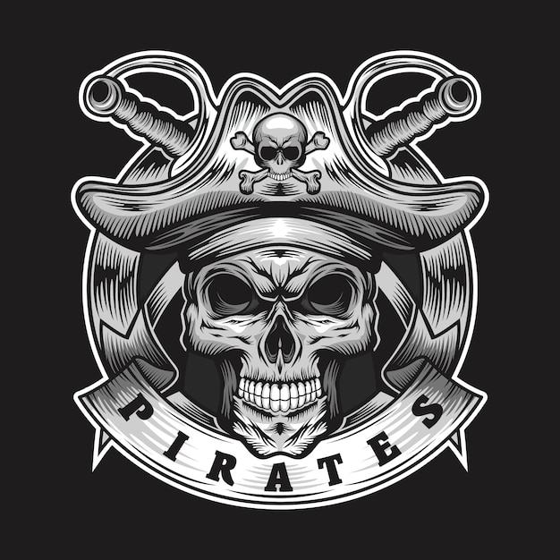 Vector skull pirates illustration