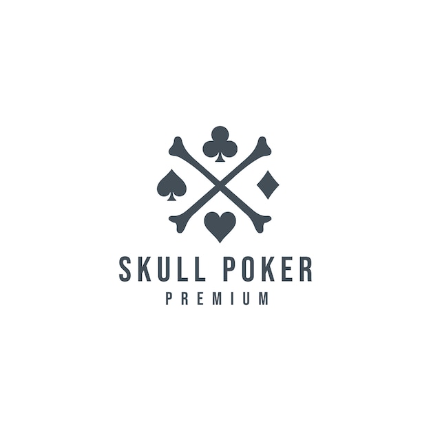 Vettore skull poker logo_03