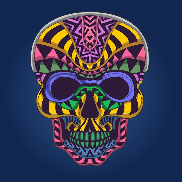 Skull in  pop color