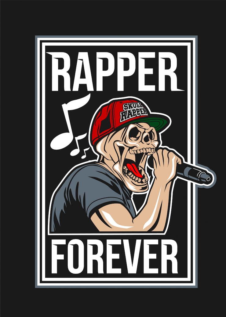 Vector skull rapper