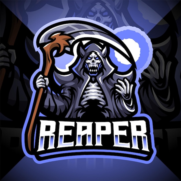 Skull reaper logo mascotte ontwerp