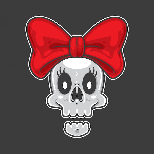 Skull ribbon front