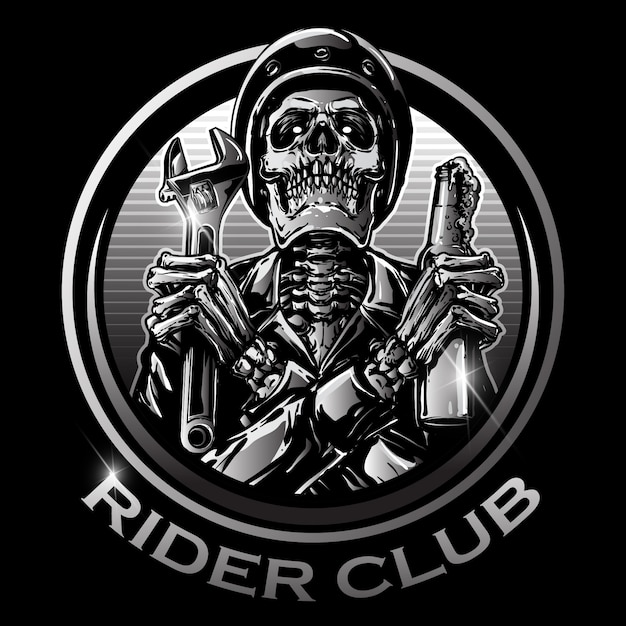 Skull rider logo