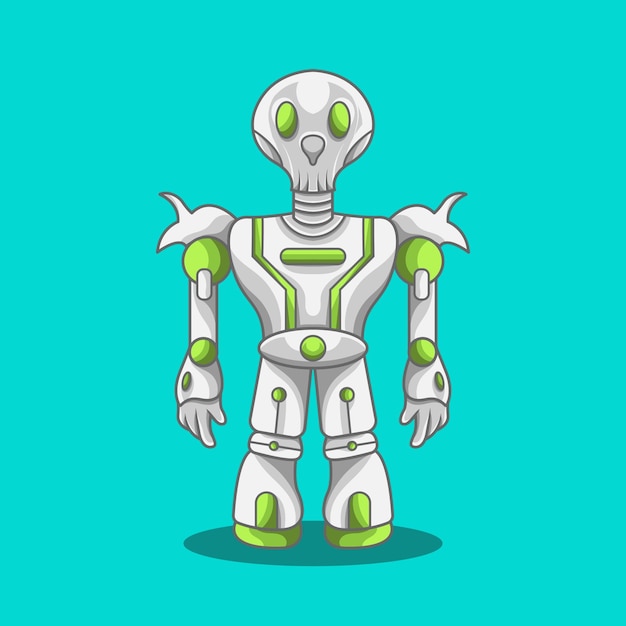 Skull Robor Mascot