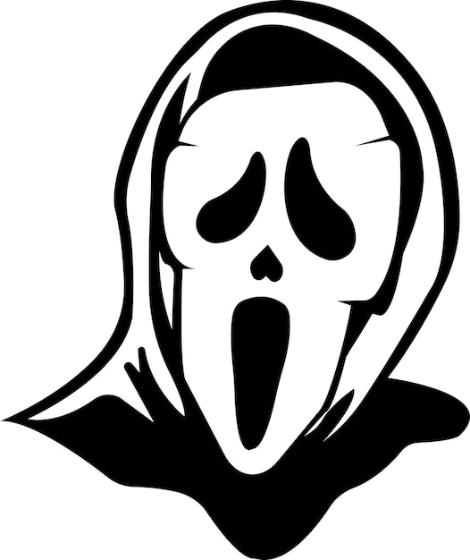 Vector skull scream with hoodie