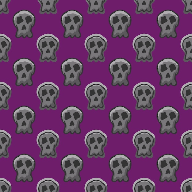 Skull seamless pattern for halloween wallpaper