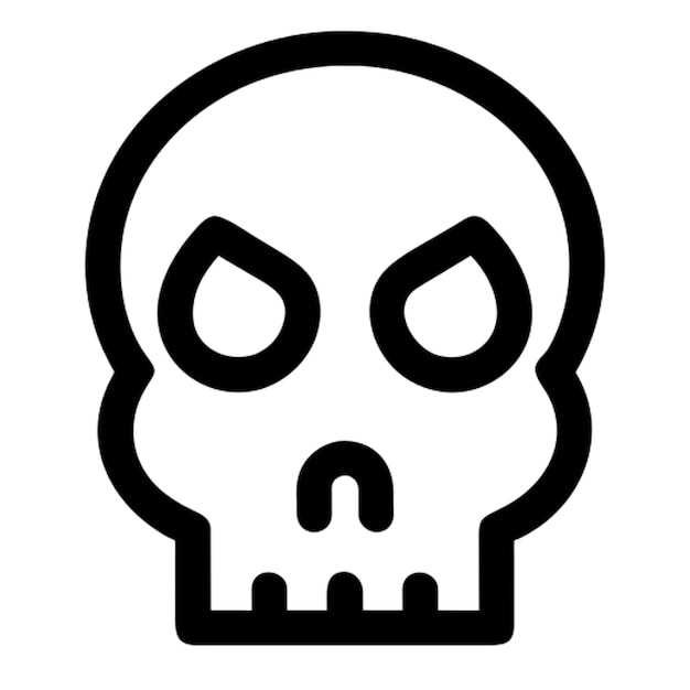 A skull side view pictogram