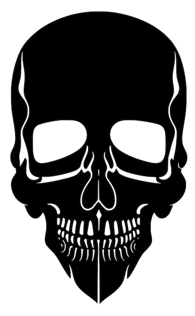 Vector skull silhouette