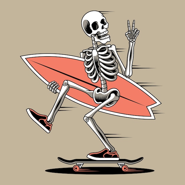 skull and skateboard