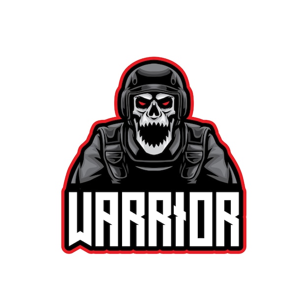 Skull soldier warrior esport logo