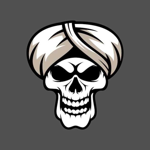 Skull sorban mascot design vector