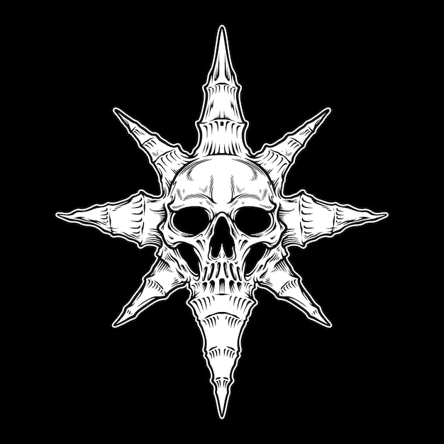 skull star illustration