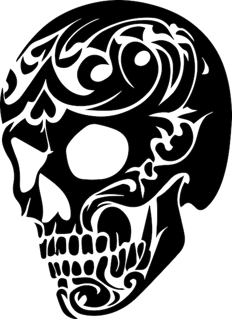 skull tattoo design vector art