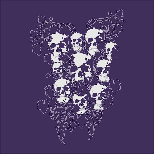 Skull and Texture Vector Design