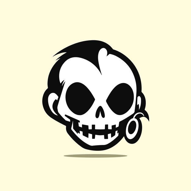 Vettore skull vector art design disegnato a mano 2.