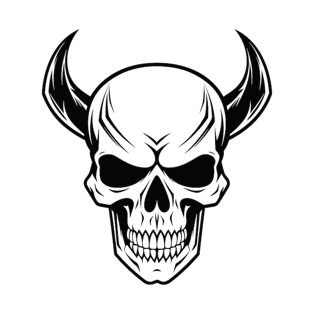 Skull vector illustration design