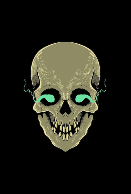 Skull vector illustration hand drawing