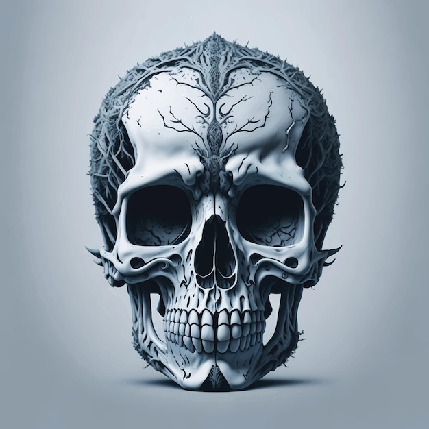 skull vector illustration white background