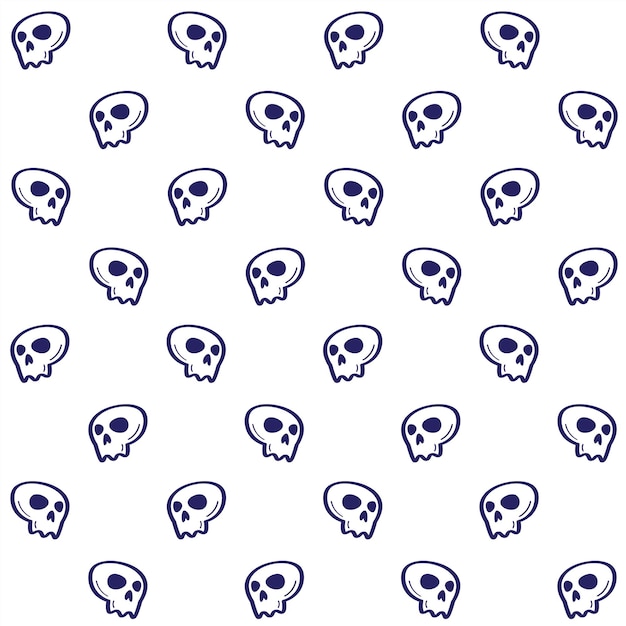 Skull Vector Seamless Pattern