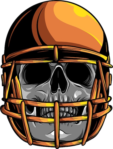 Vector skull vintage football club design