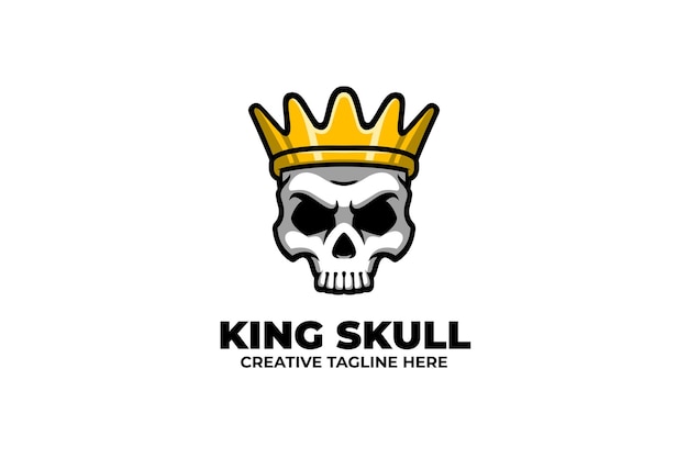 Skull wear crown mascot-logo