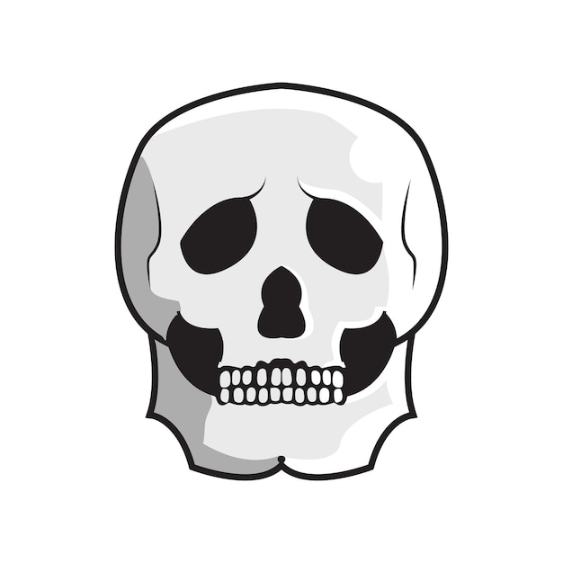 skull on white background