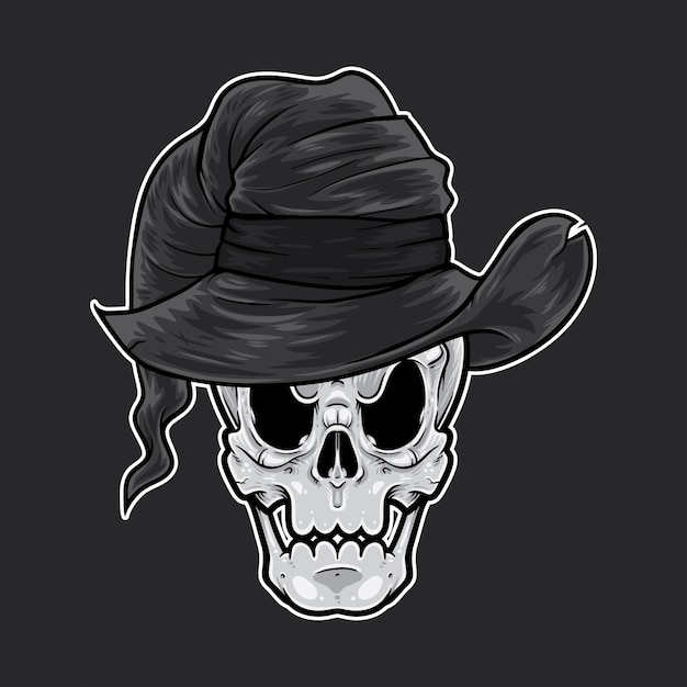 Vector skull witch