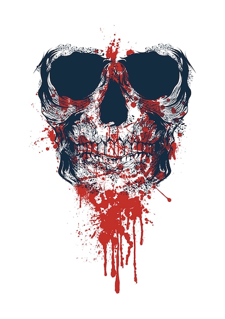 skull with blood