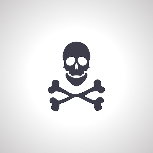 Skull with crossbones icon death icon