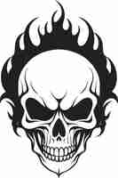 Vector a skull with a crown on it and a skull with horns