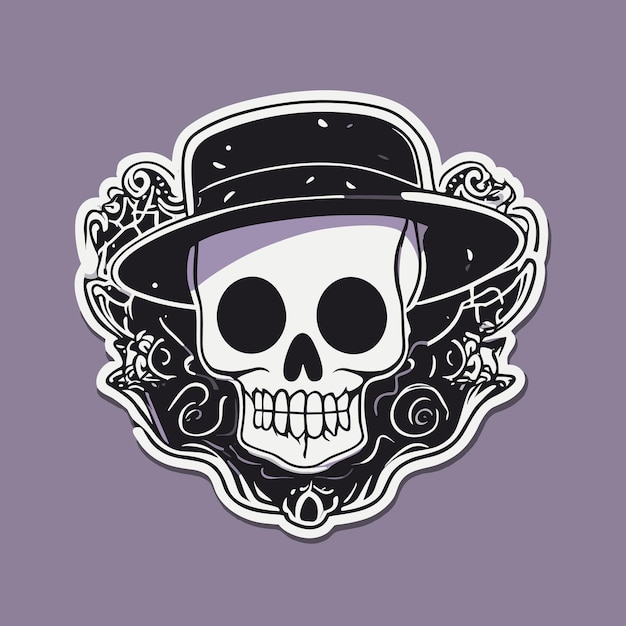 Skull with hat