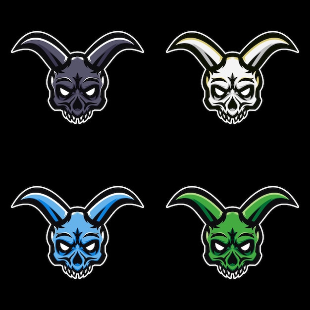 Skull with Horn Esport Logo.