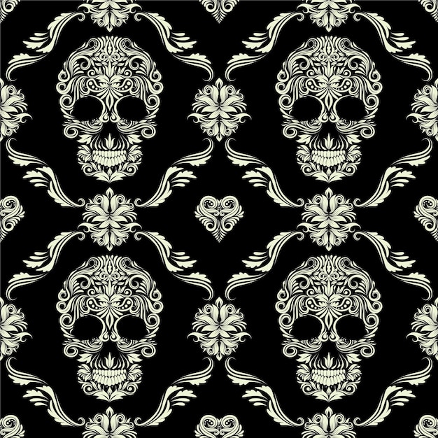 The Skull With Swash Ornamental Shape