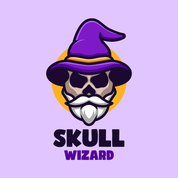 Skull Wizard Head Purple